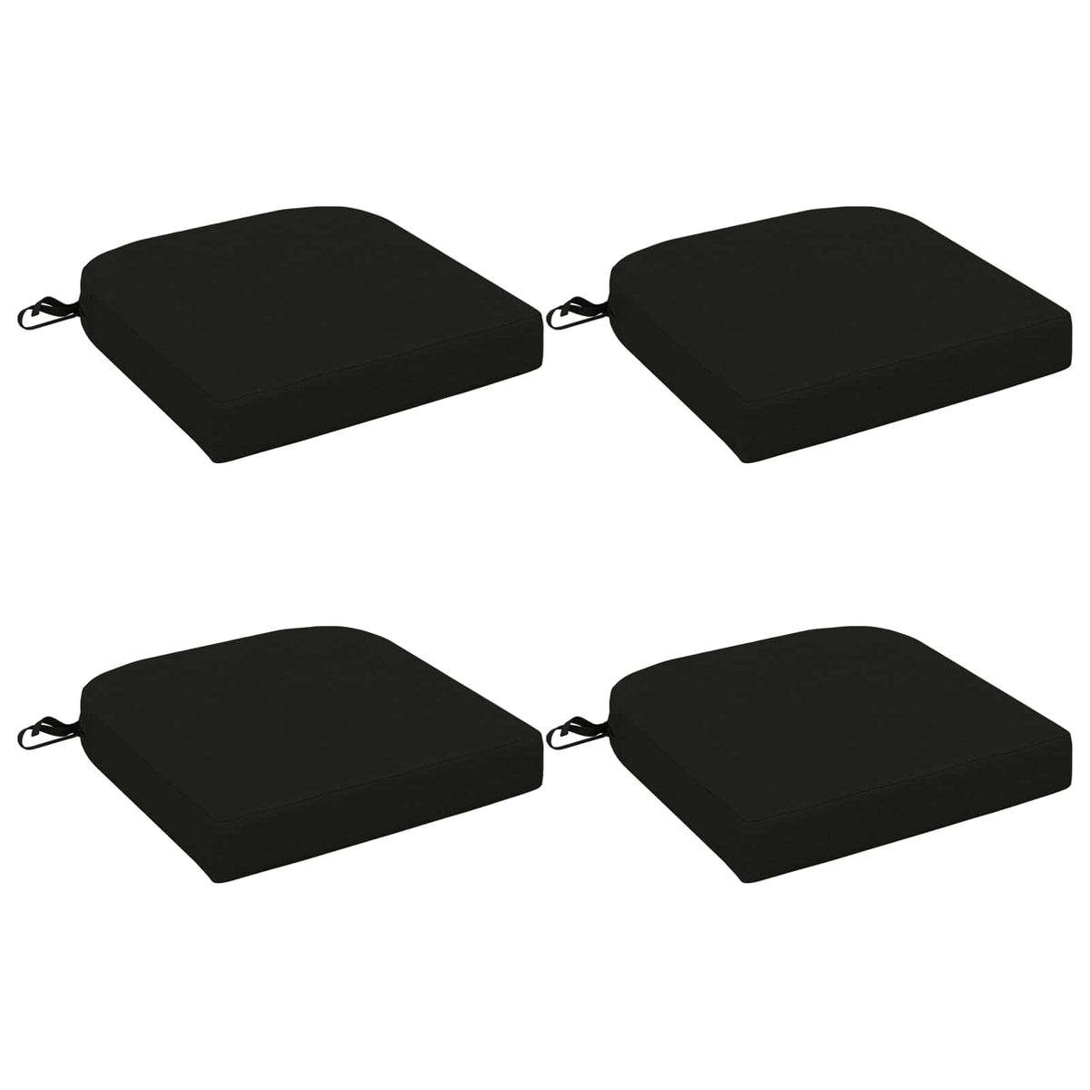4-Dílné Sedáky Soest 4 Pcs 100% Polyester Černá