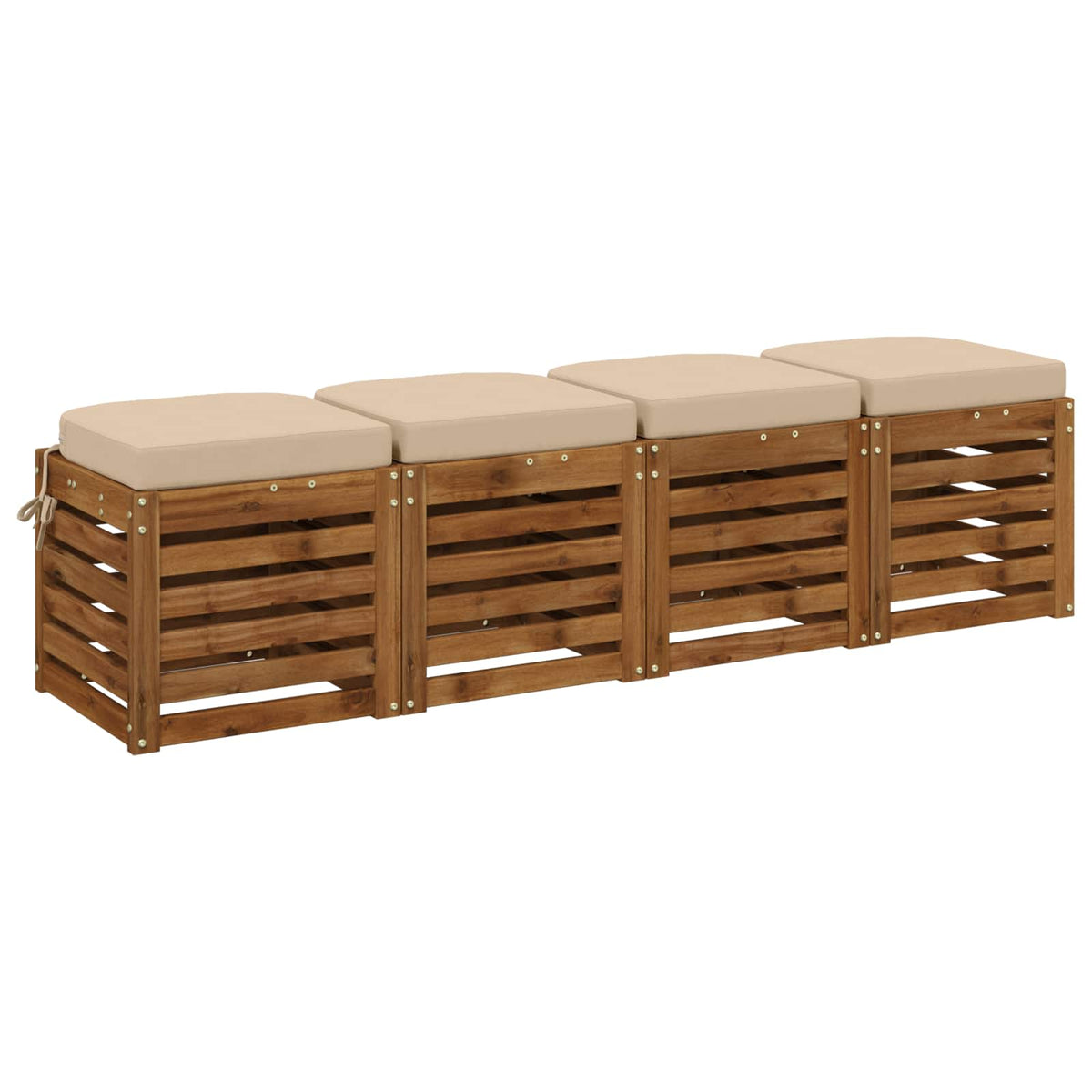 4-Dílné Sedáky Soest 4 Pcs 100% Polyester Krémová