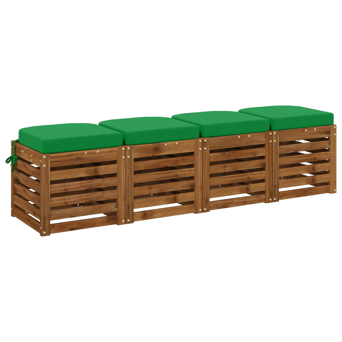 4-Dílné Sedáky Soest 4 Pcs 100% Polyester Zelená