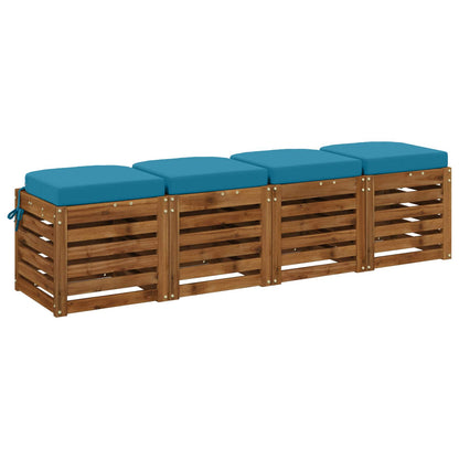 4-Dílné Sedáky Soest 4 Pcs 100% Polyester Světle Modrá