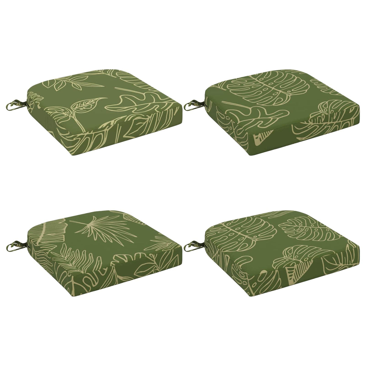 4-Dílné Sedáky Soest 4 Pcs 100% Polyester Listový Design