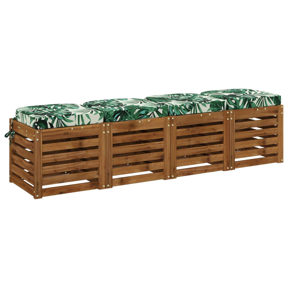 4-Dílné Sedáky Soest 4 Pcs 100% Polyester Vzor Listů