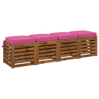4-Dílné Sedáky Soest 4 Pcs 100% Polyester Růžová