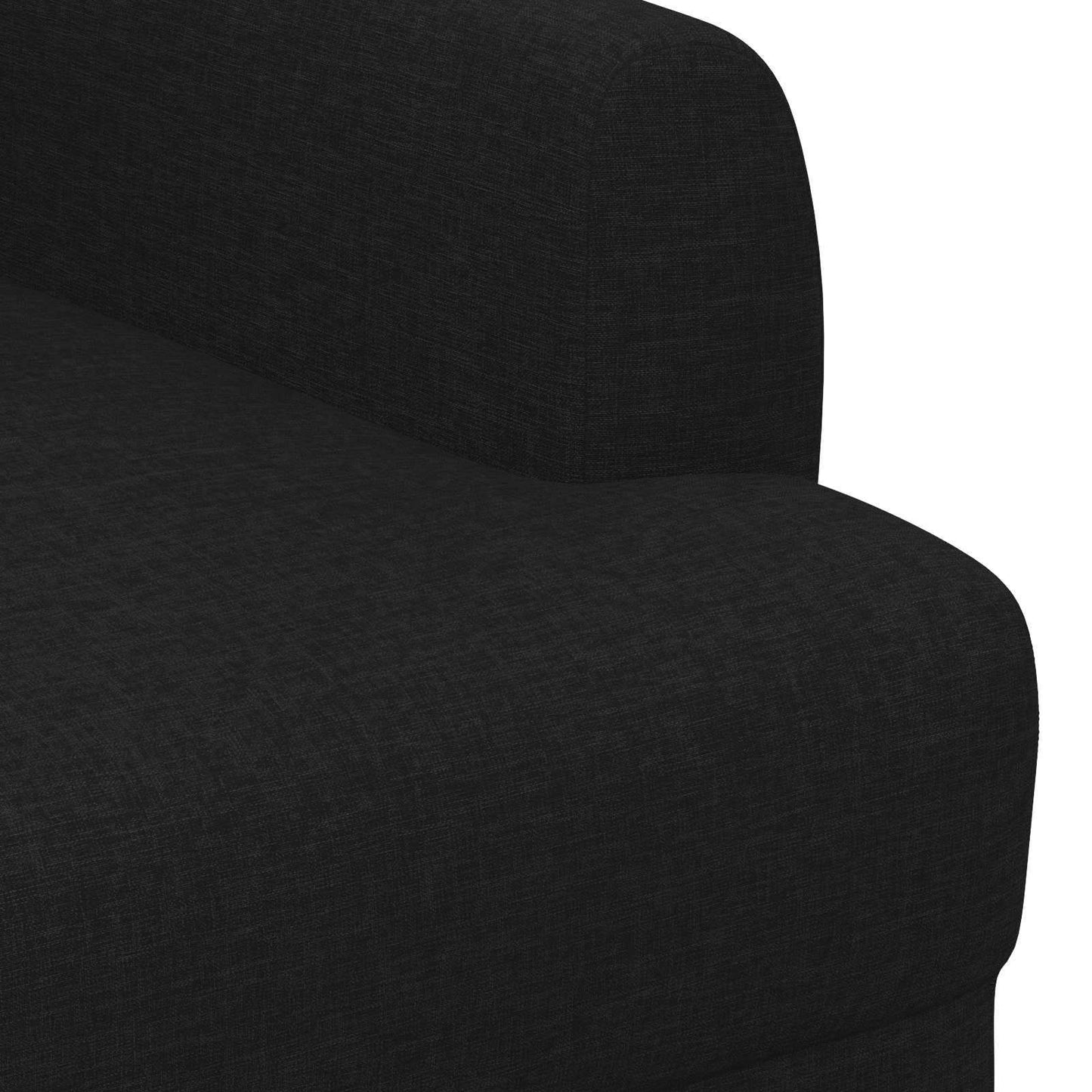 Pohovka S Knoflíkovým Prošíváním Černá 116 X 67 X 80 Cm Textil