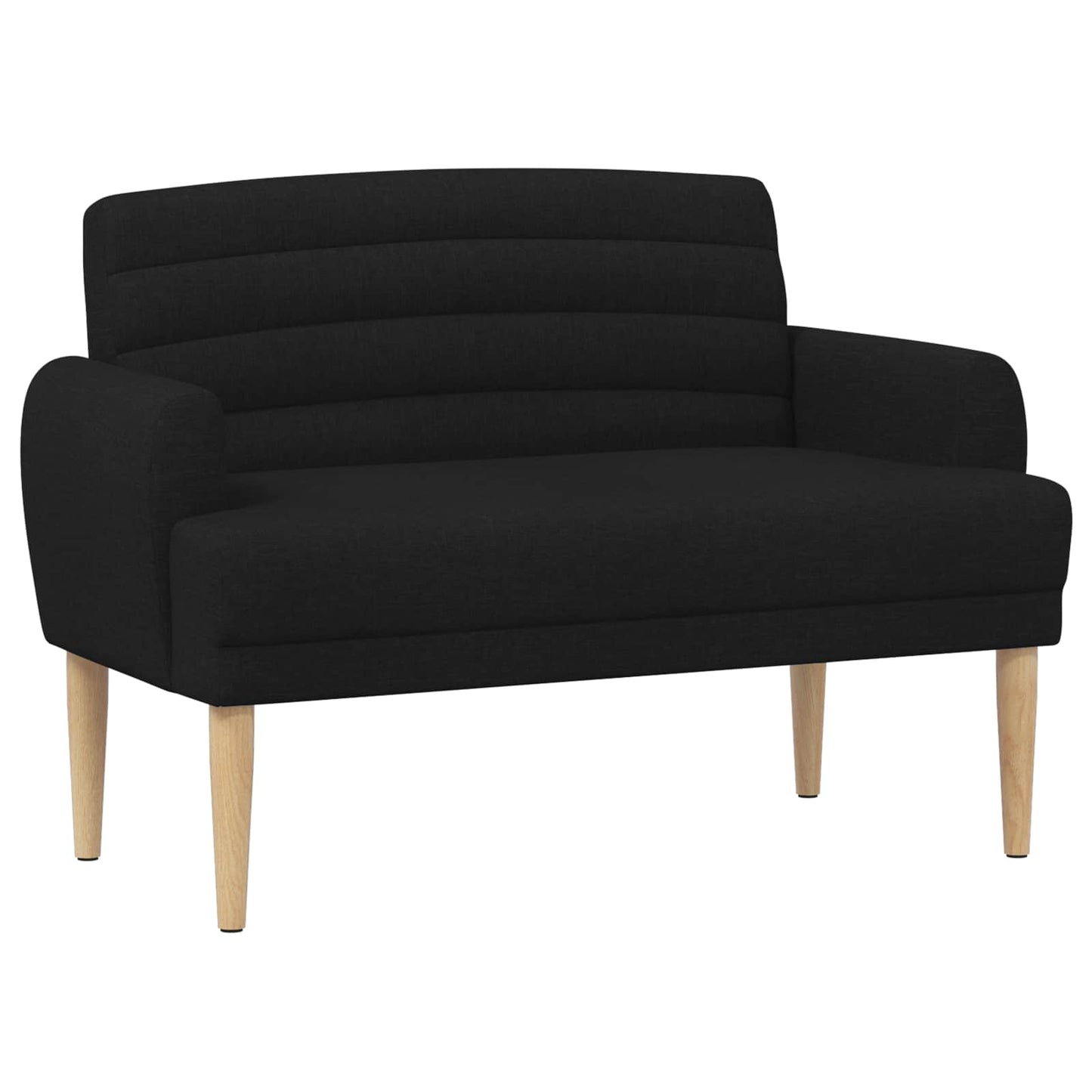 Pohovka S Knoflíkovým Prošíváním Černá 116 X 67 X 80 Cm Textil