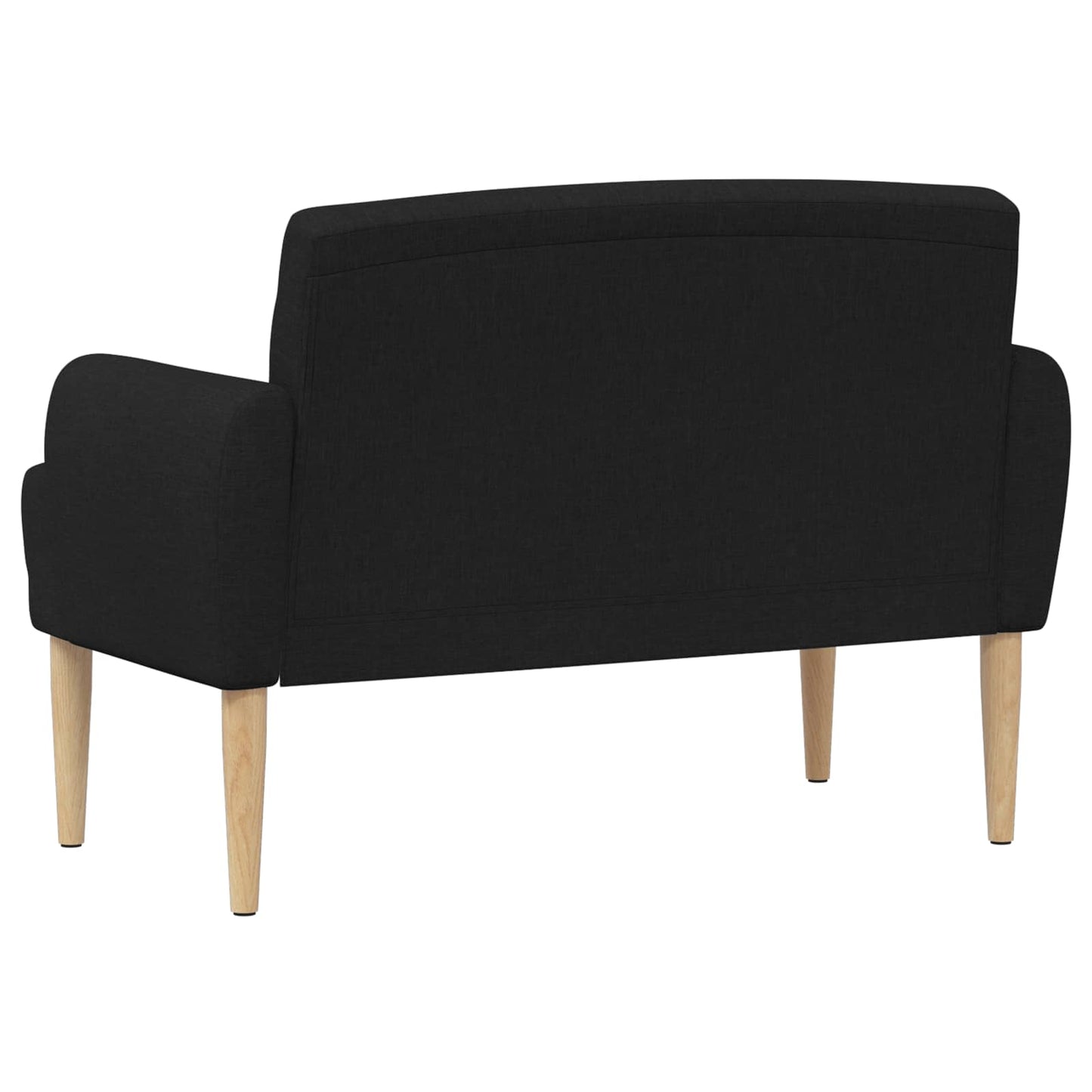 Pohovka S Knoflíkovým Prošíváním Černá 116 X 67 X 80 Cm Textil
