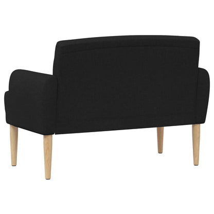 Pohovka S Knoflíkovým Prošíváním Černá 116 X 67 X 80 Cm Textil