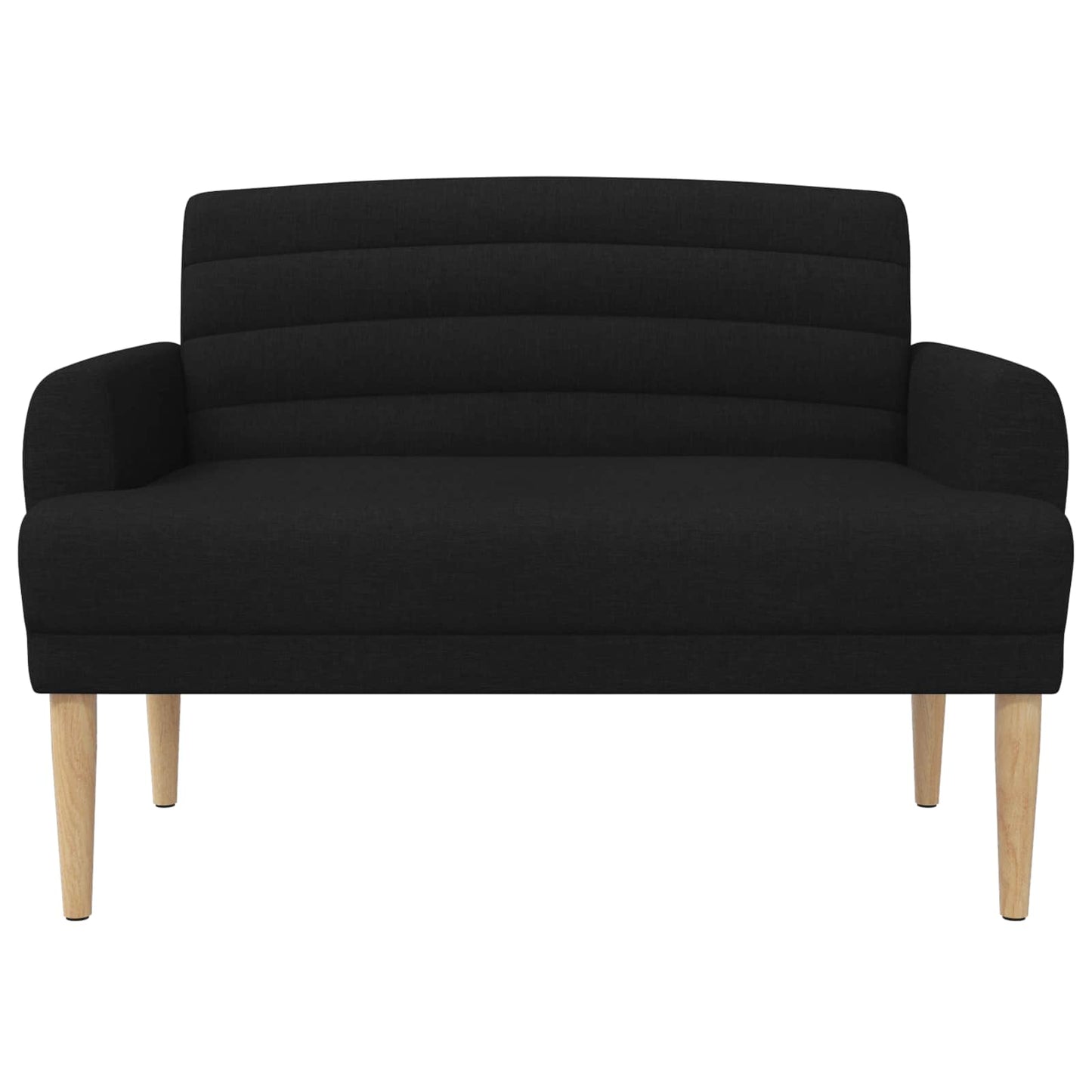 Pohovka S Knoflíkovým Prošíváním Černá 116 X 67 X 80 Cm Textil