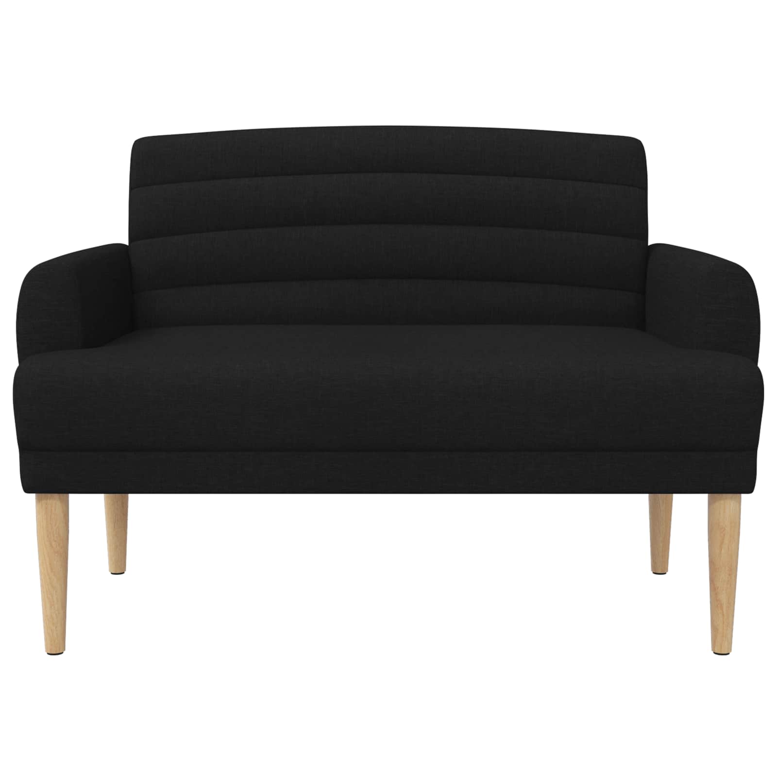 Pohovka S Knoflíkovým Prošíváním Černá 116 X 67 X 80 Cm Textil