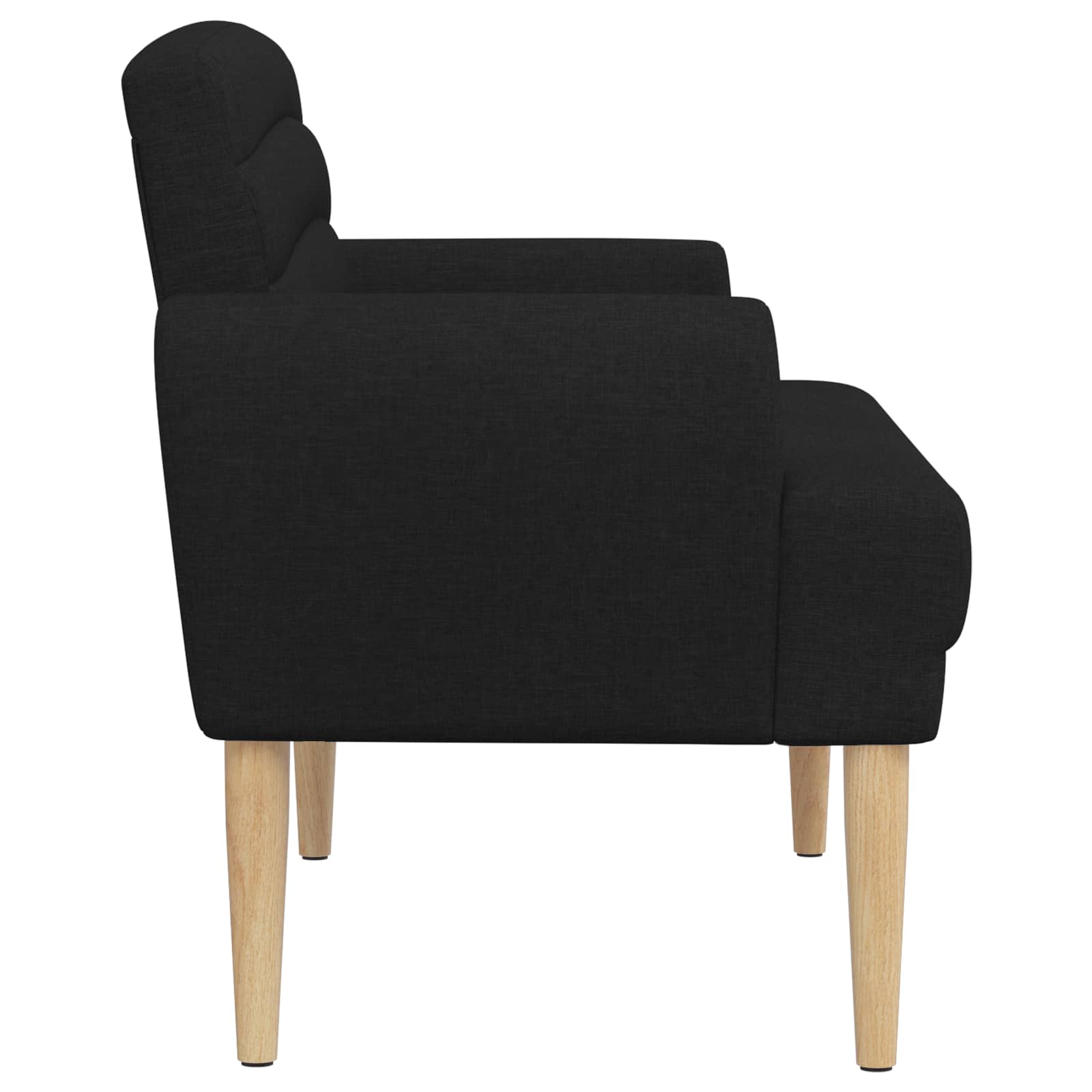 Pohovka S Knoflíkovým Prošíváním Černá 116 X 67 X 80 Cm Textil
