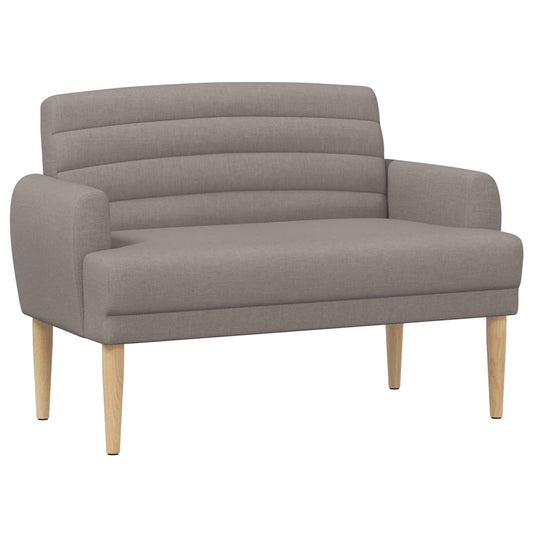 Pohovka S Knoflíkovým Prošíváním Taupe 116 X 67 X 80 Cm Textil