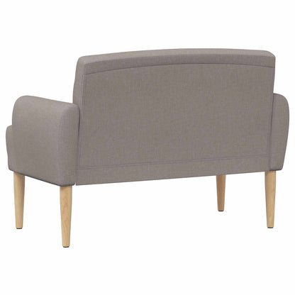 Pohovka S Knoflíkovým Prošíváním Taupe 116 X 67 X 80 Cm Textil