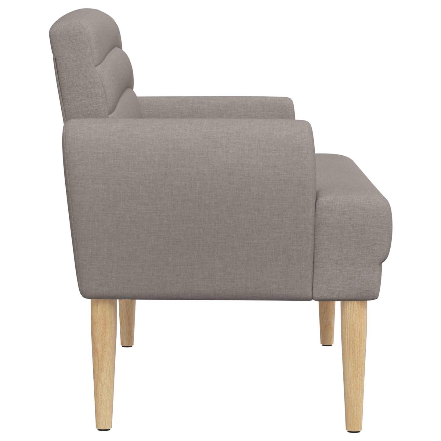 Pohovka S Knoflíkovým Prošíváním Taupe 116 X 67 X 80 Cm Textil