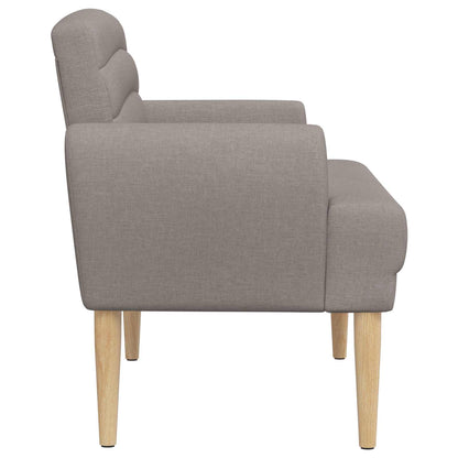 Pohovka S Knoflíkovým Prošíváním Taupe 116 X 67 X 80 Cm Textil