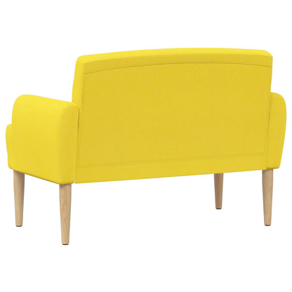 Pohovka S Knoflíkovým Prošíváním Světle Žlutá 116 X 67 X 80 Cm