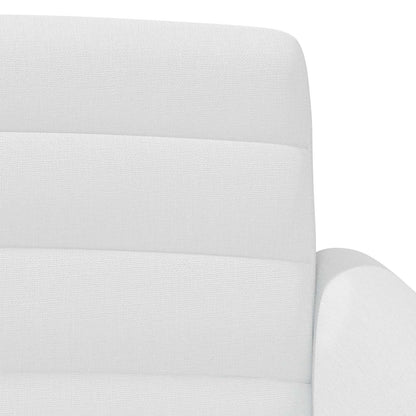 Pohovka S Knoflíkovým Prošíváním Bílá 116 X 67 X 80 Cm Textil