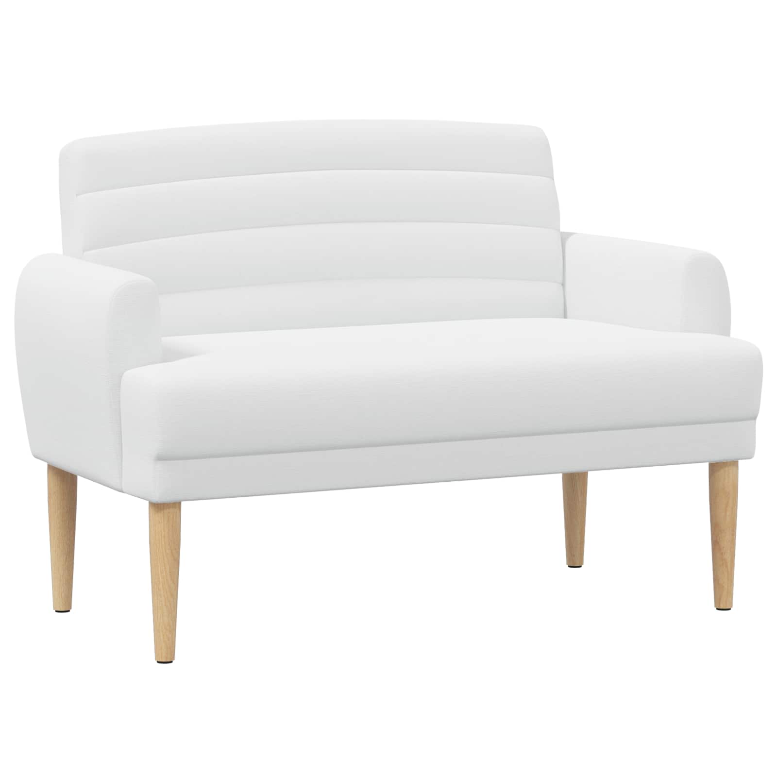 Pohovka S Knoflíkovým Prošíváním Bílá 116 X 67 X 80 Cm Textil