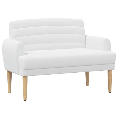 Pohovka S Knoflíkovým Prošíváním Bílá 116 X 67 X 80 Cm Textil