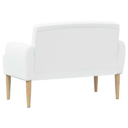 Pohovka S Knoflíkovým Prošíváním Bílá 116 X 67 X 80 Cm Textil