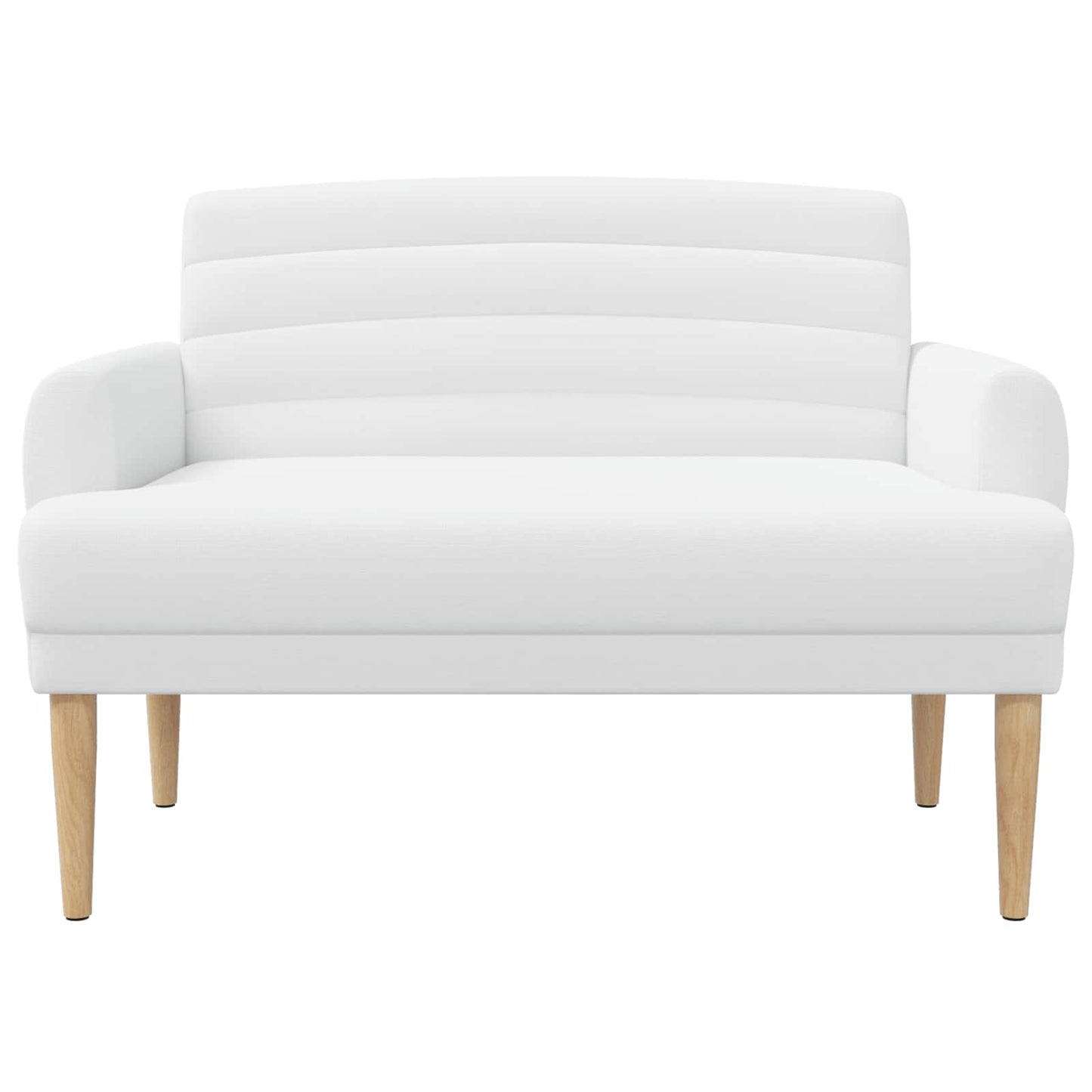 Pohovka S Knoflíkovým Prošíváním Bílá 116 X 67 X 80 Cm Textil