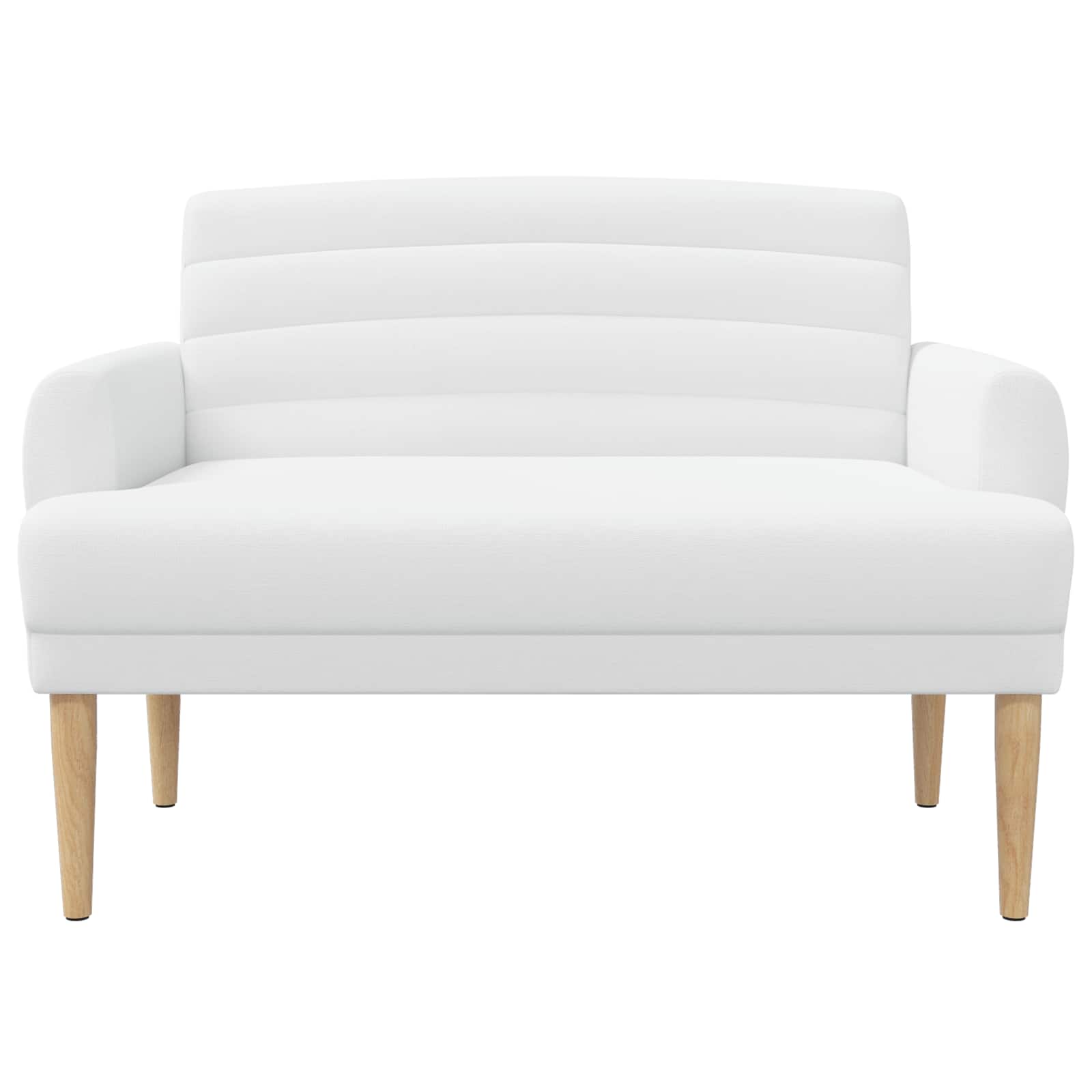 Pohovka S Knoflíkovým Prošíváním Bílá 116 X 67 X 80 Cm Textil