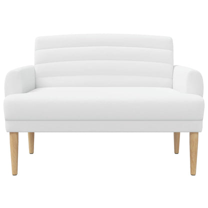 Pohovka S Knoflíkovým Prošíváním Bílá 116 X 67 X 80 Cm Textil