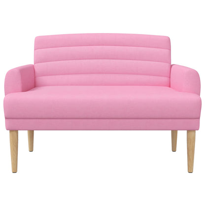 Pohovka S Knoflíkovým Prošíváním Růžová 116 X 67 X 80 Cm Textil