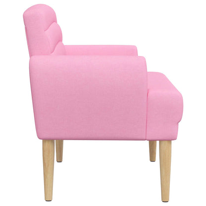 Pohovka S Knoflíkovým Prošíváním Růžová 116 X 67 X 80 Cm Textil