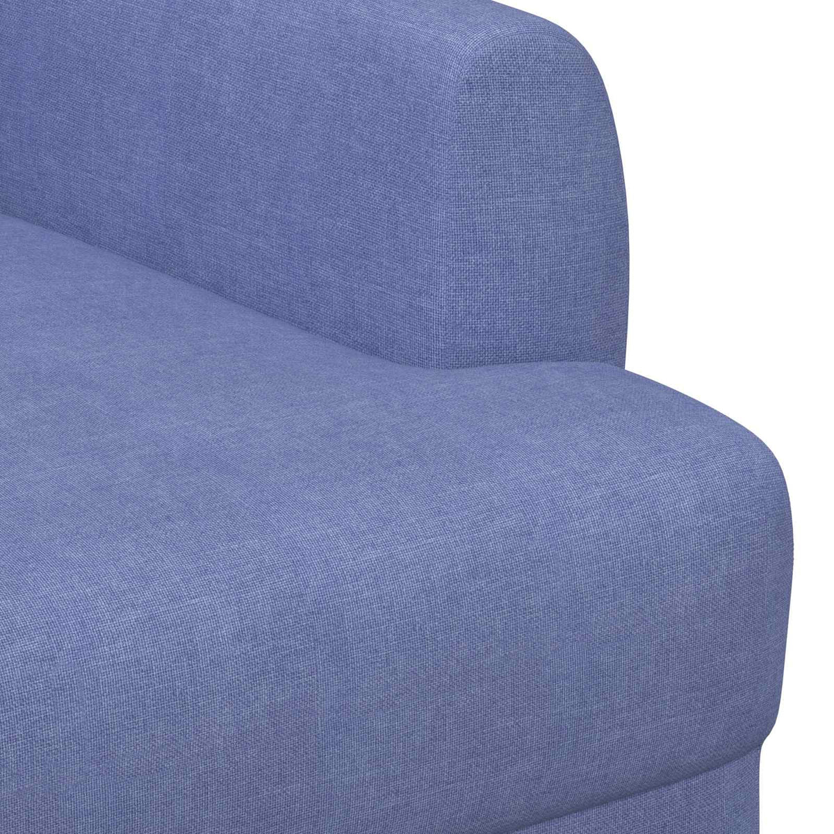Pohovka S Knoflíkovým Prošíváním Modrá Džínovina Textil