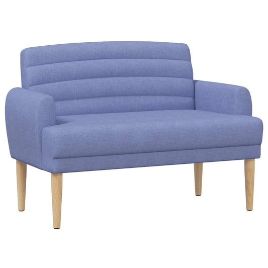 Pohovka S Knoflíkovým Prošíváním Modrá Džínovina Textil