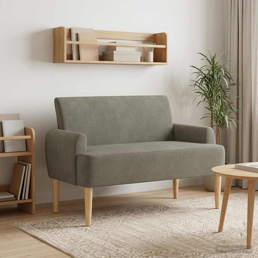 Pohovka S Knoflíkovým Prošíváním Světle Šedá 116 X 67 X 81 Cm