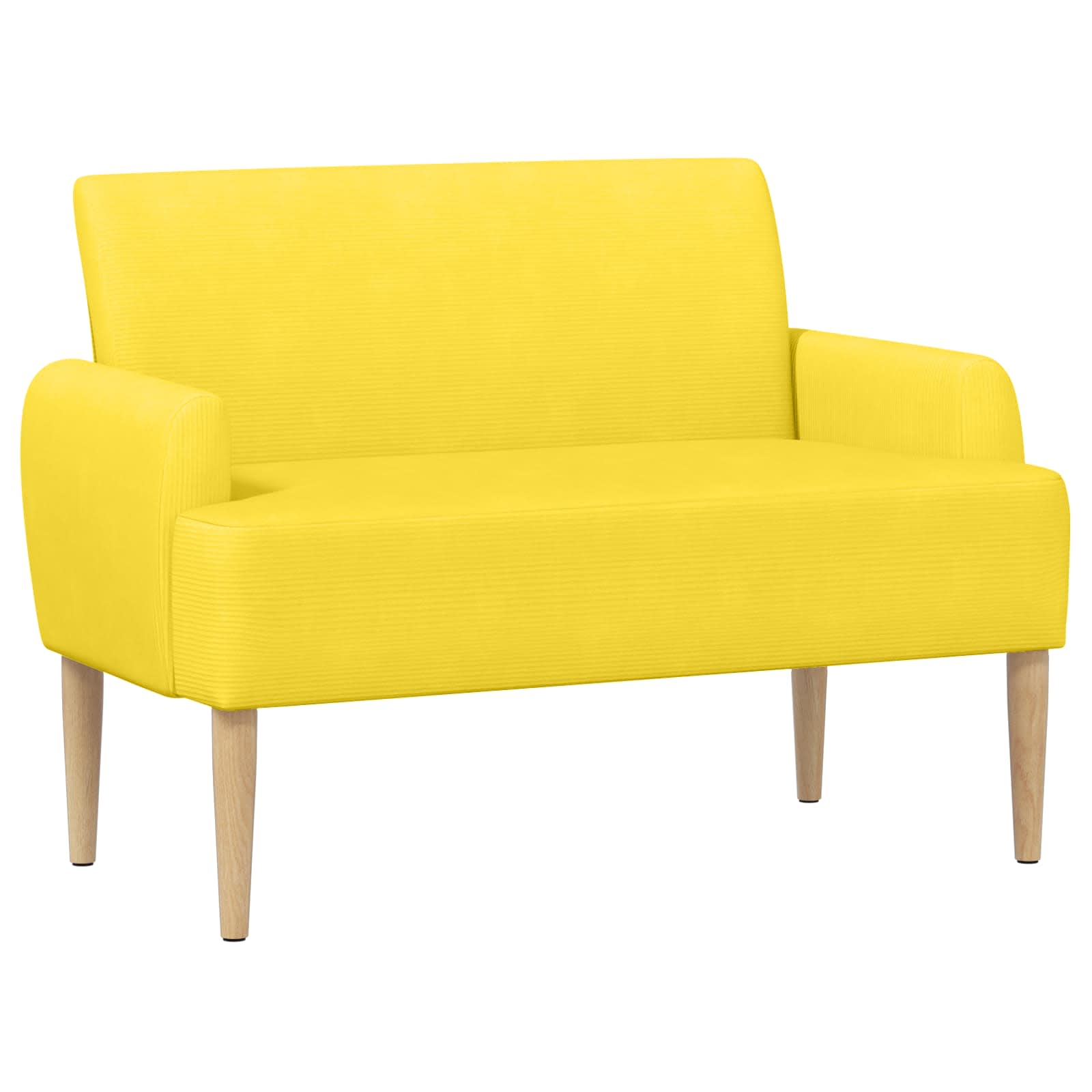 Pohovka S Knoflíkovým Prošíváním Světlá Žlutá 116 X 67 X 81 Cm