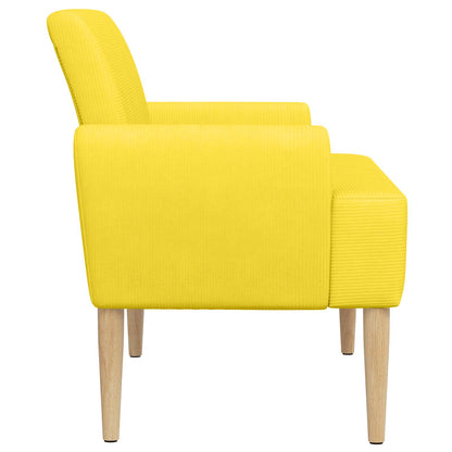 Pohovka S Knoflíkovým Prošíváním Světlá Žlutá 116 X 67 X 81 Cm