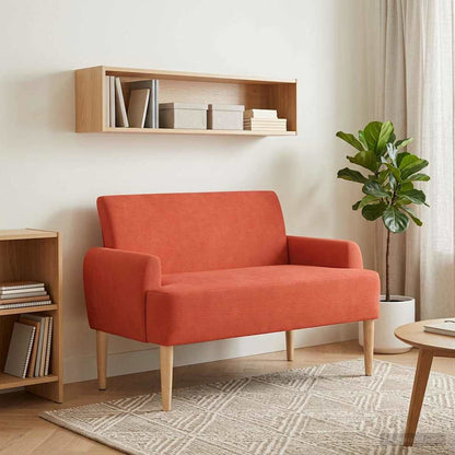 Pohovka S Knoflíkovým Prošíváním Červená Oranžová