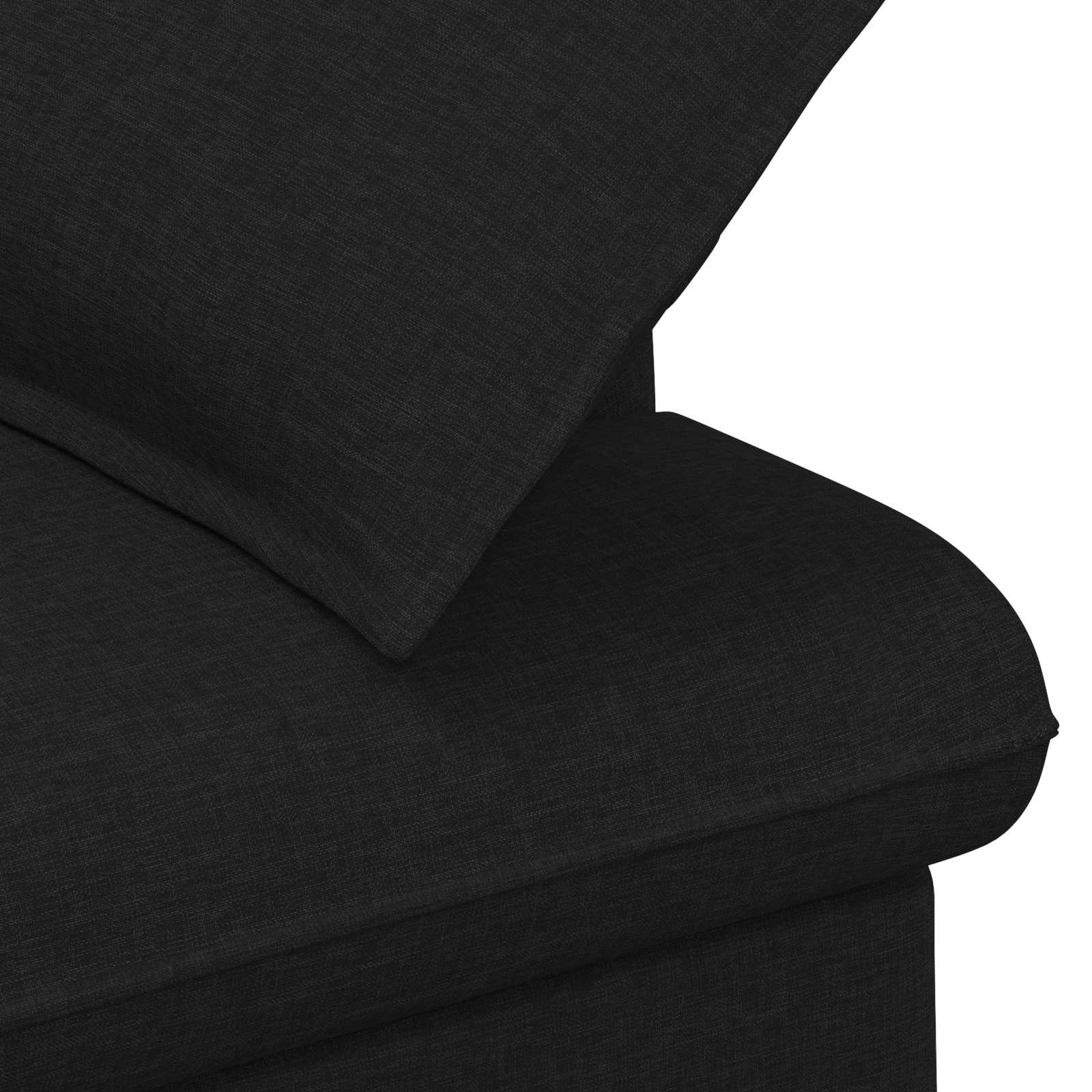 Pohovka S Knoflíkovým Prošíváním Černá 111 X 68 X 80 Cm Textil