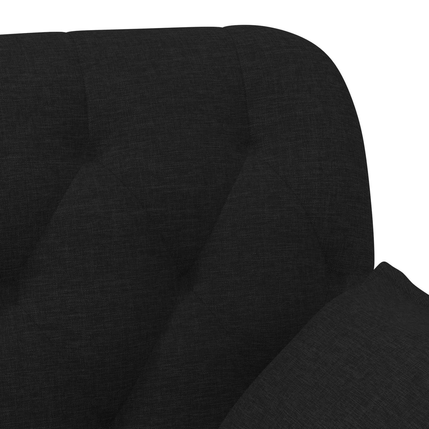 Pohovka S Knoflíkovým Prošíváním Černá 111 X 68 X 80 Cm Textil