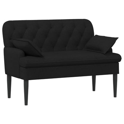 Pohovka S Knoflíkovým Prošíváním Černá 111 X 68 X 80 Cm Textil