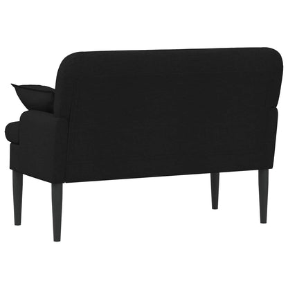 Pohovka S Knoflíkovým Prošíváním Černá 111 X 68 X 80 Cm Textil