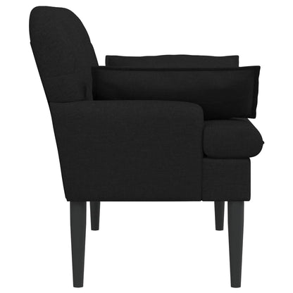 Pohovka S Knoflíkovým Prošíváním Černá 111 X 68 X 80 Cm Textil