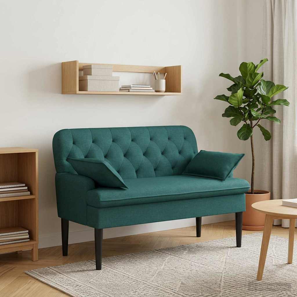Pohovka S Knoflíkovým Prošíváním Tmavě Zelená 111 X 68 X 80 Cm