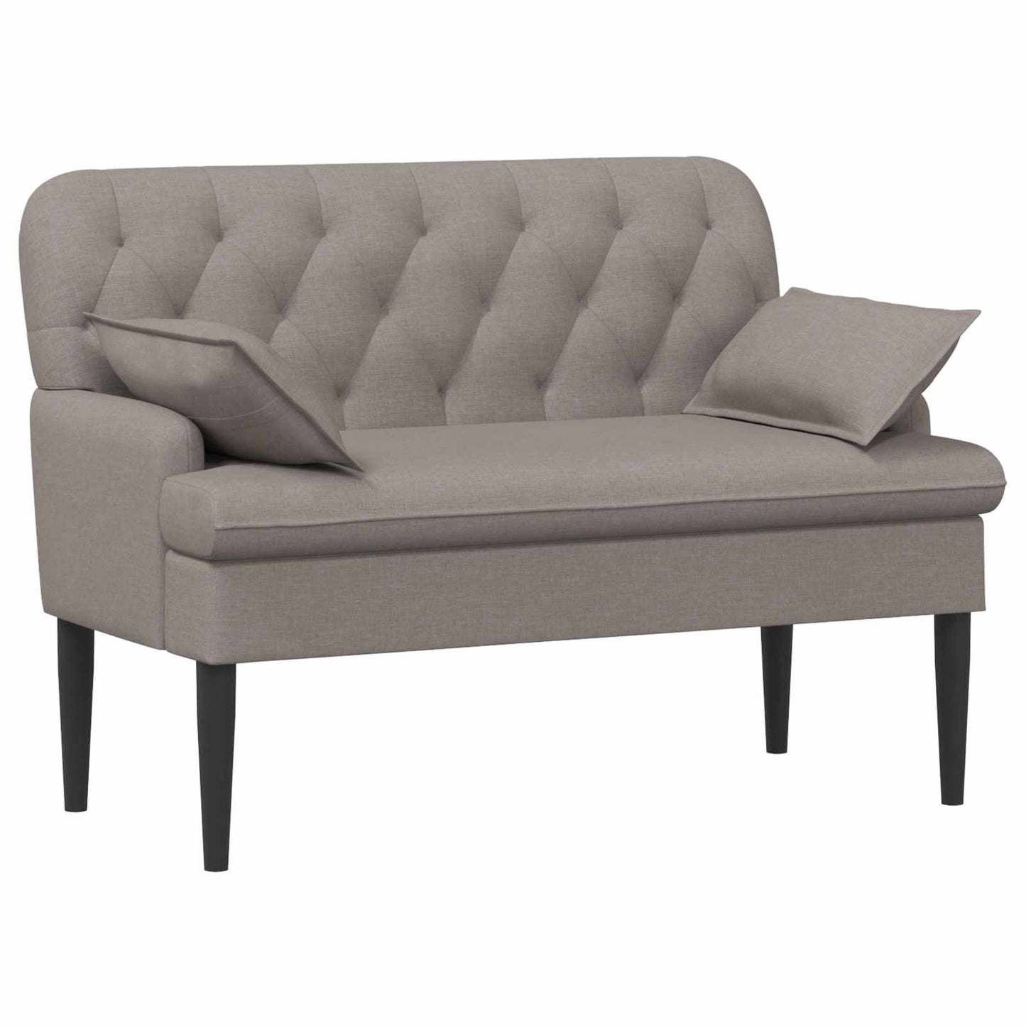 Pohovka S Knoflíkovým Prošíváním Taupe 111 X 68 X 80 Cm Textil
