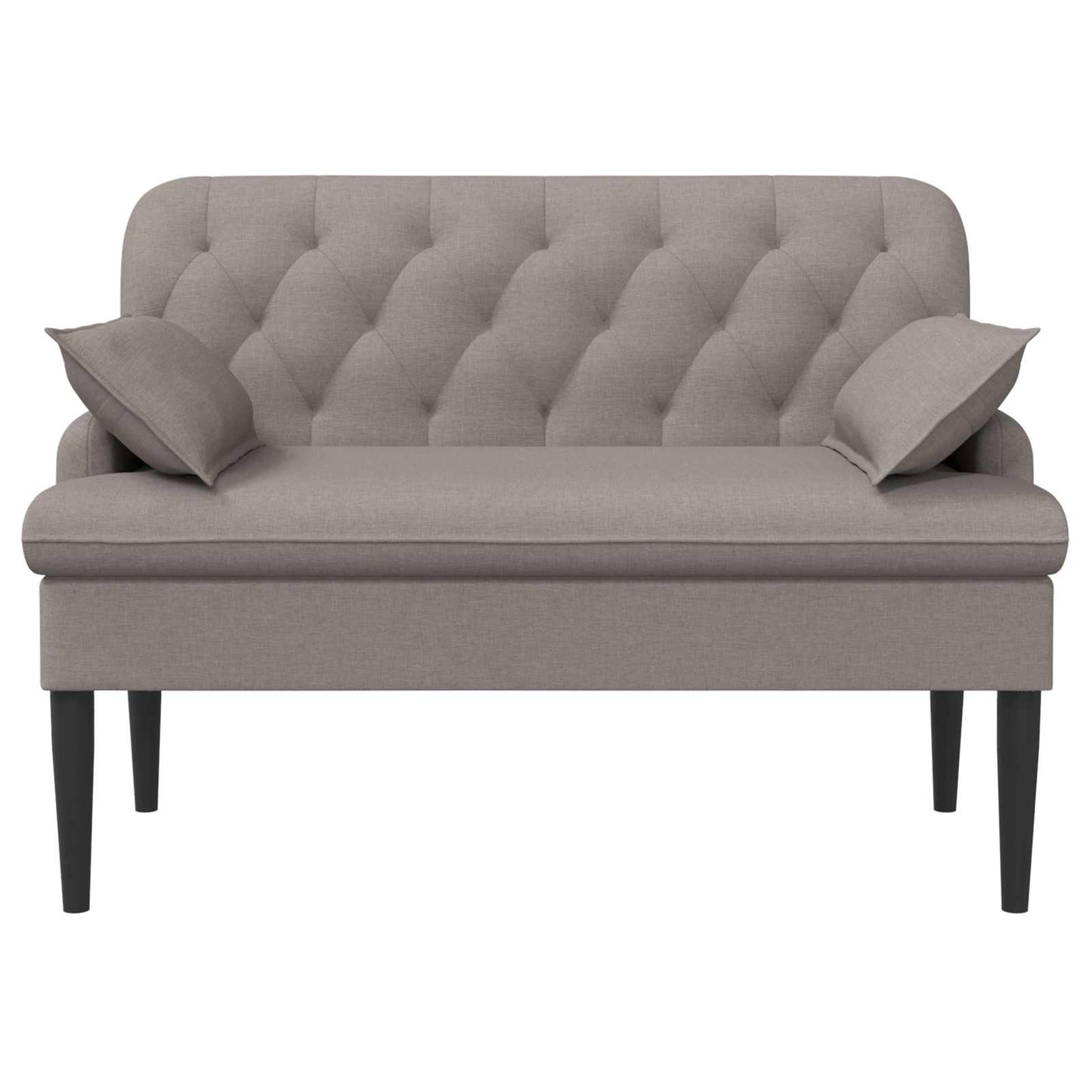 Pohovka S Knoflíkovým Prošíváním Taupe 111 X 68 X 80 Cm Textil