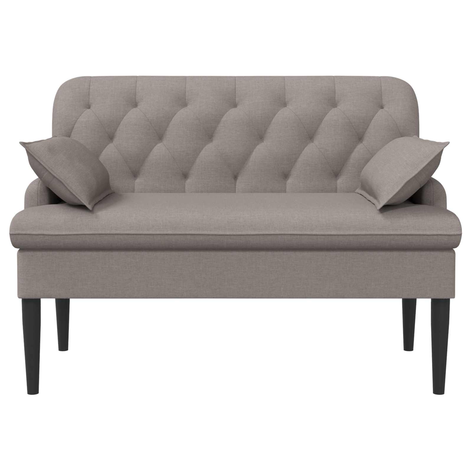Pohovka S Knoflíkovým Prošíváním Taupe 111 X 68 X 80 Cm Textil