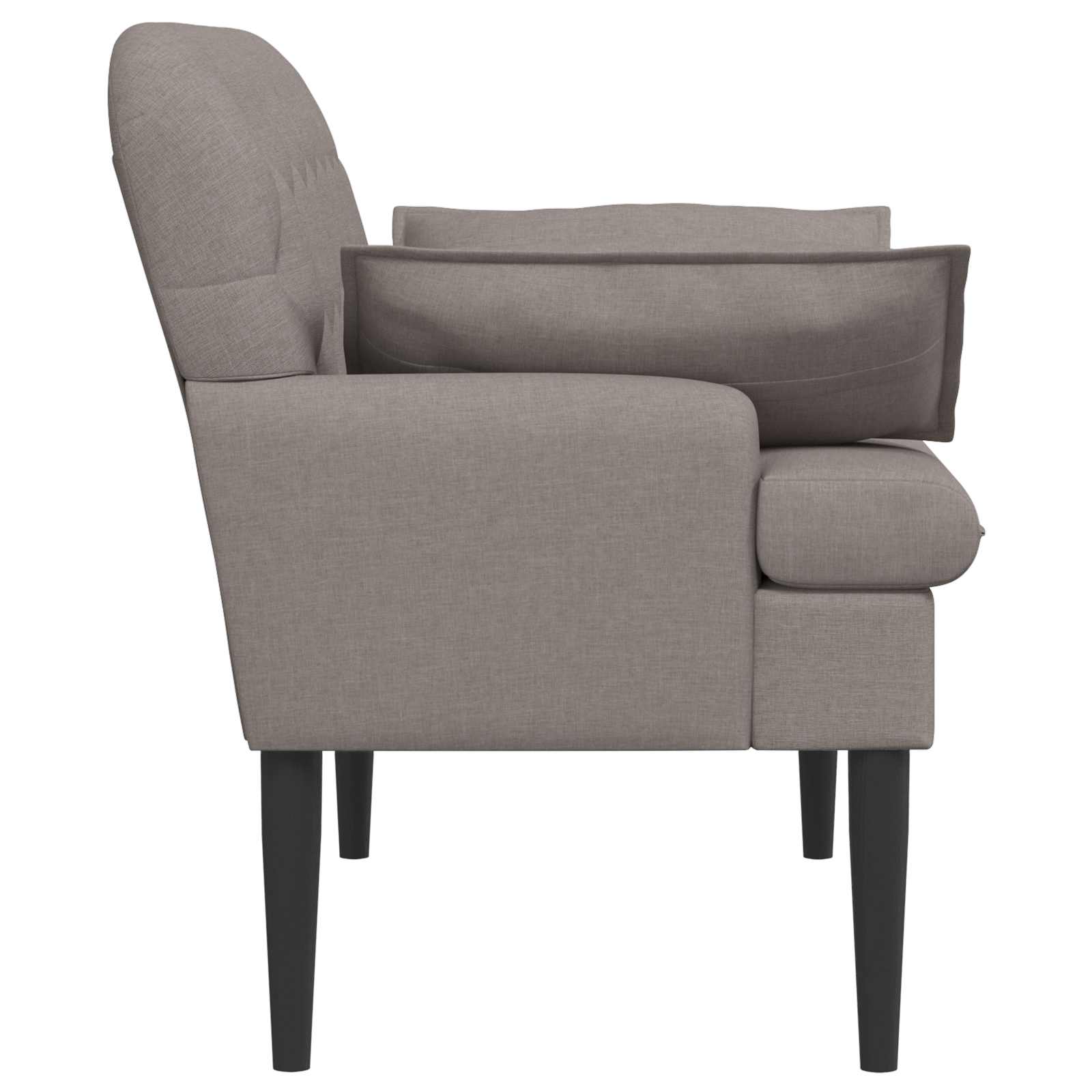 Pohovka S Knoflíkovým Prošíváním Taupe 111 X 68 X 80 Cm Textil