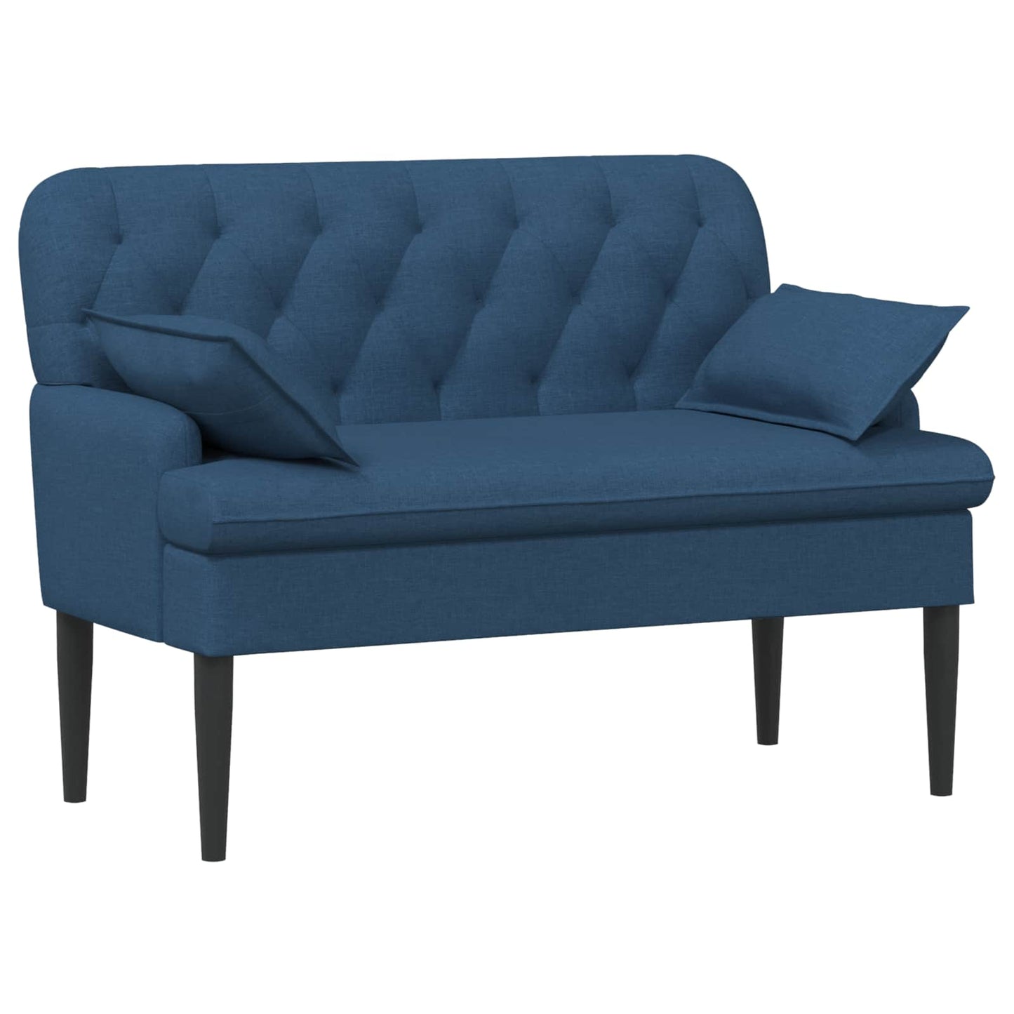 Pohovka S Knoflíkovým Prošíváním Modrá 111 X 68 X 80 Cm Textil