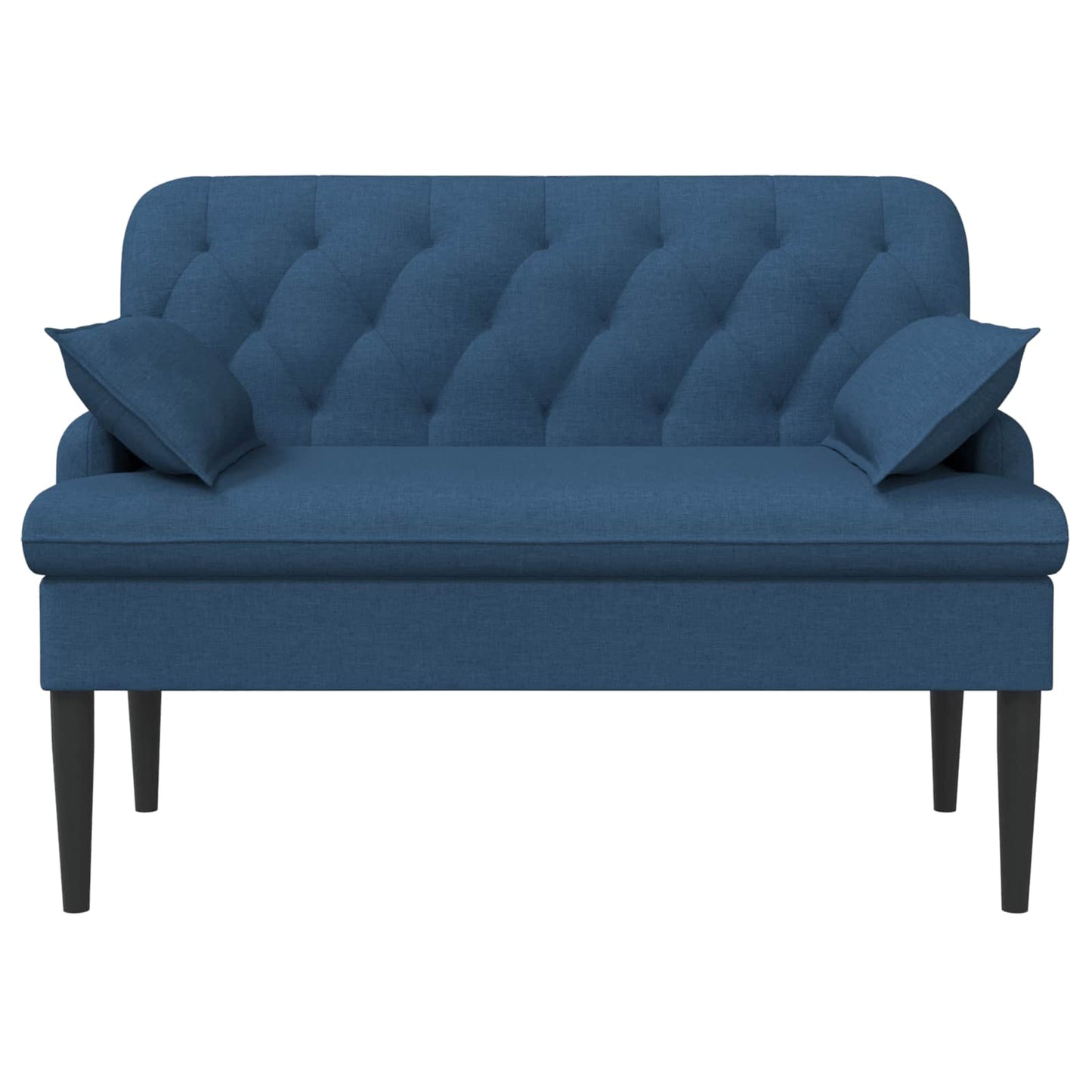 Pohovka S Knoflíkovým Prošíváním Modrá 111 X 68 X 80 Cm Textil