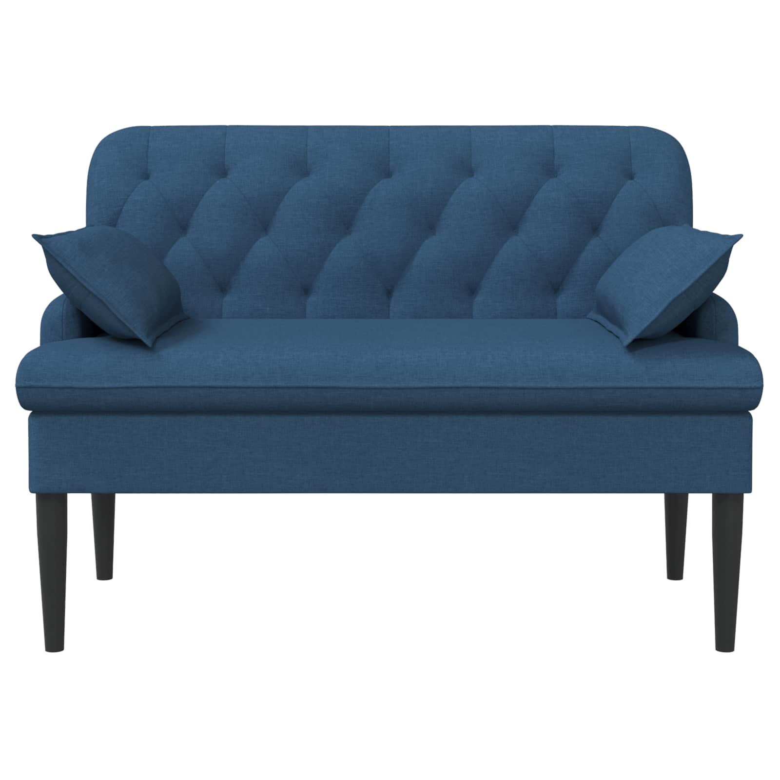 Pohovka S Knoflíkovým Prošíváním Modrá 111 X 68 X 80 Cm Textil