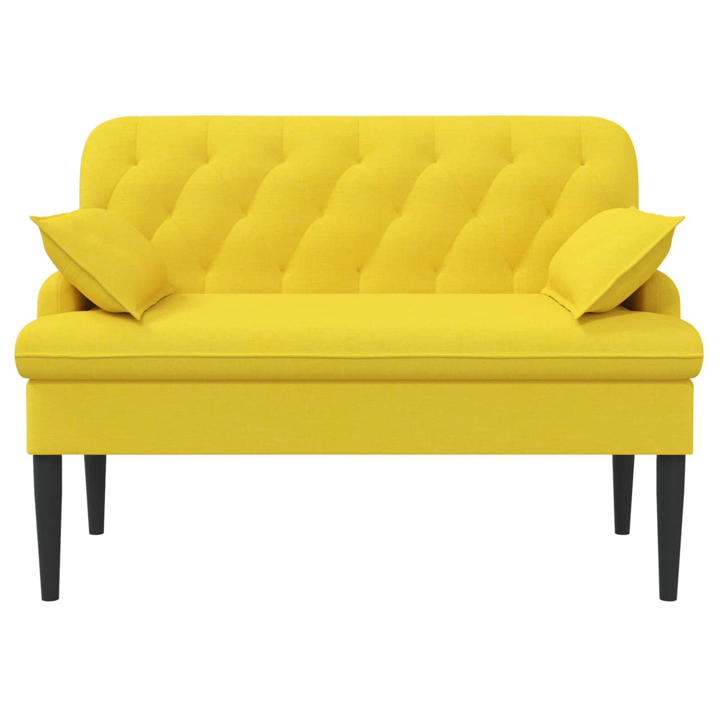 Pohovka S Knoflíkovým Prošíváním Světlá Žlutá 111 X 68 X 80 Cm