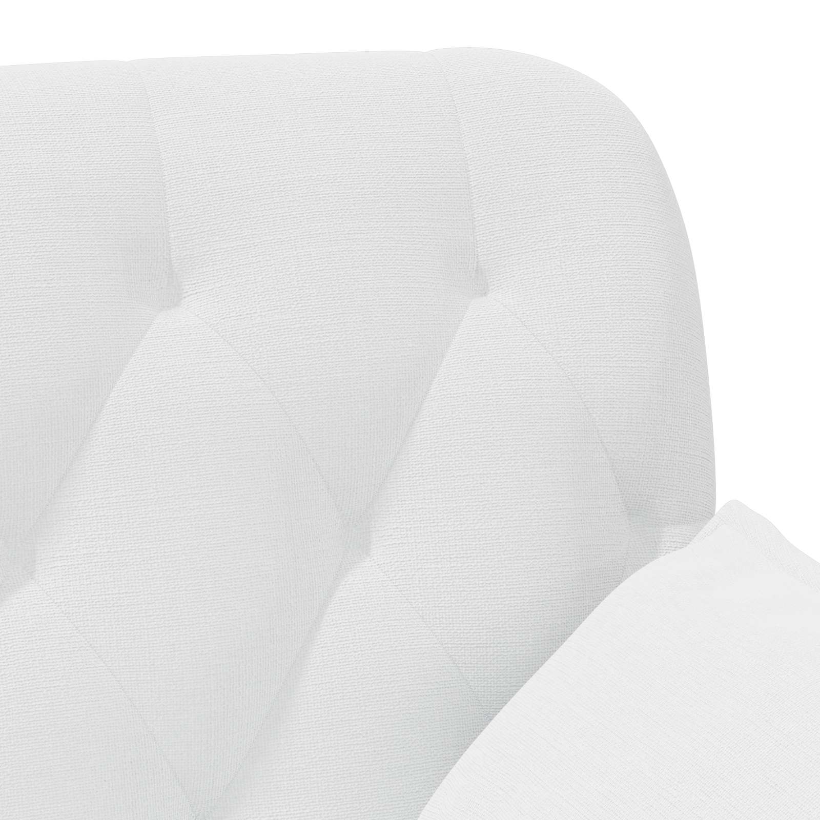 Pohovka S Knoflíkovým Prošíváním Bílá 111 X 68 X 80 Cm Textil