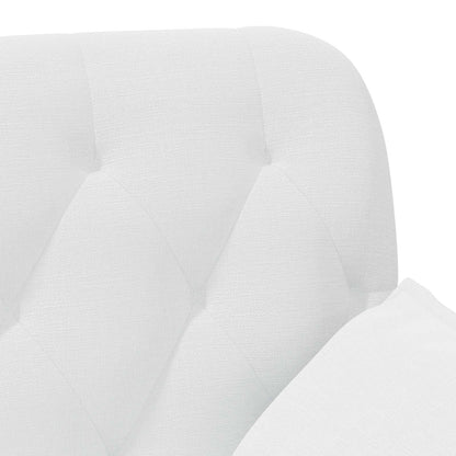 Pohovka S Knoflíkovým Prošíváním Bílá 111 X 68 X 80 Cm Textil